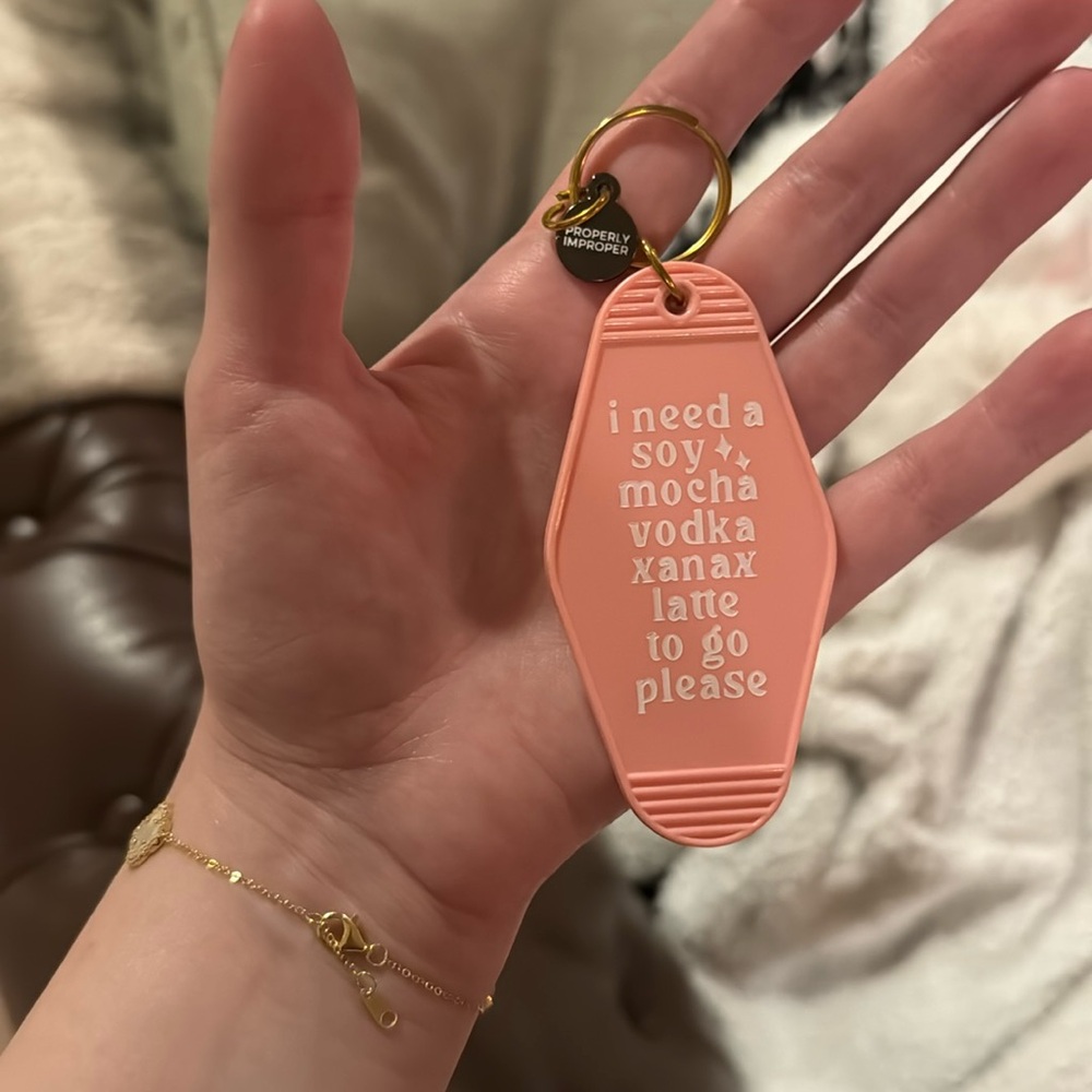 Cute keychain. Words on both sides.